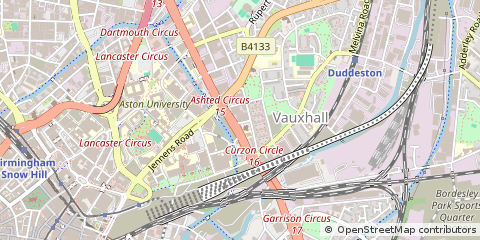Map of Birmingham, West Midlands