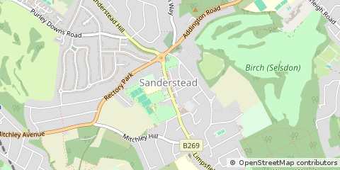 Map of South Croydon, Surrey