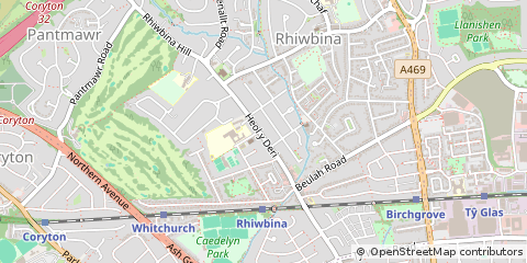 Map of Caerdydd