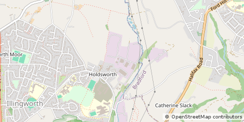 Map of Halifax, West Yorkshire