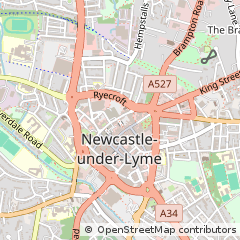 Map of Newcastle Under Lyme, Staffordshire