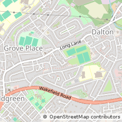 Map of Huddersfield, West Yorkshire