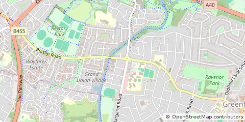 Map of Northolt, Middlesex