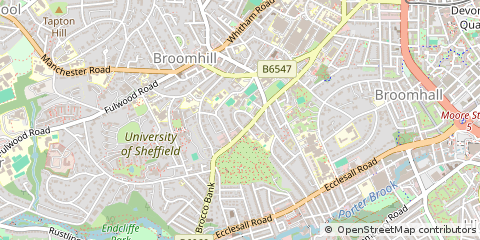 Map of Sheffield