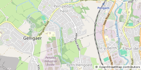 Map of Hengoed