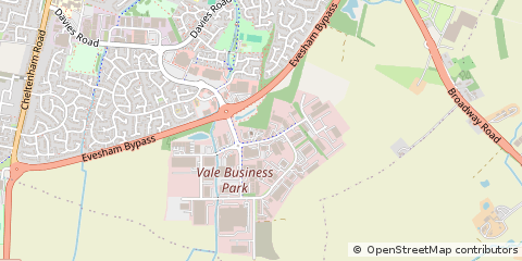 Map of Evesham, Worcestershire