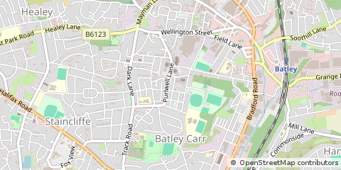 Map of Batley, West Yorkshire
