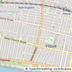 Map of Hove, East Sussex
