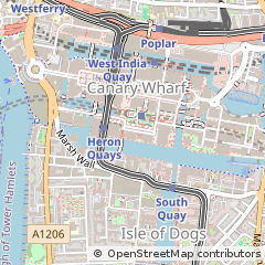 Map of Canary Wharf, London