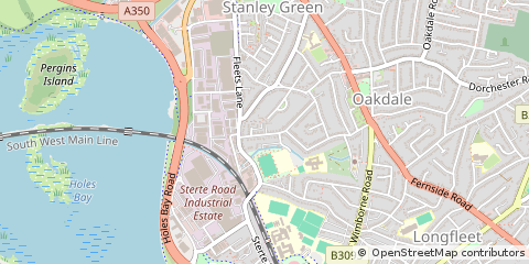 Map of Poole, Dorset