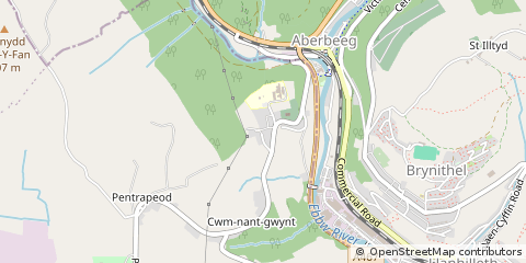 Map of Abertillery, Gwent