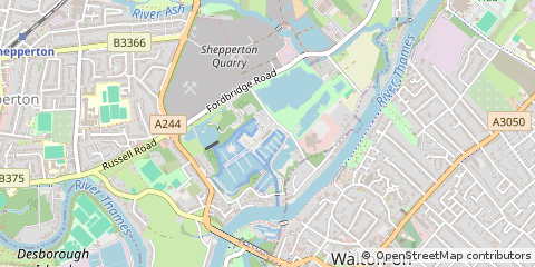 Map of Shepperton, Middlesex