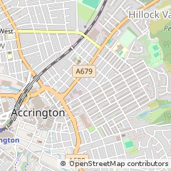 Map of Accrington, Lancashire