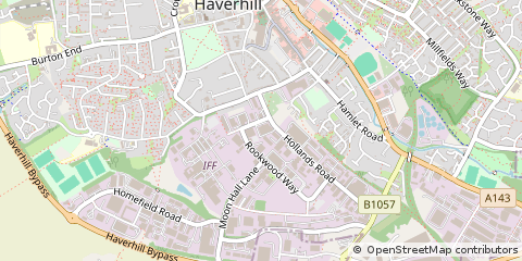 Map of Haverhill, Suffolk