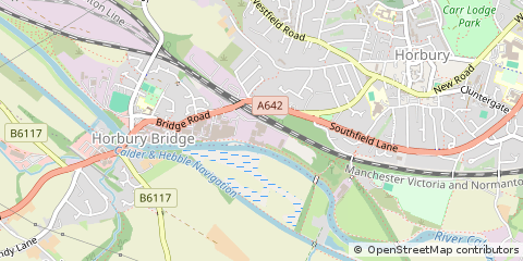 Map of Wakefield, West Yorkshire