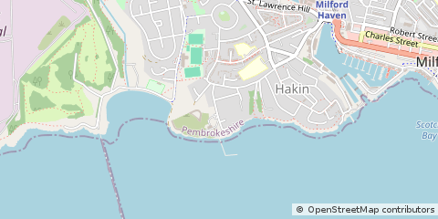 Map of Milford Haven, Pembrokeshire
