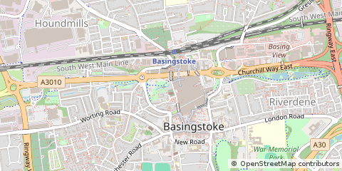 Map of Basingstoke