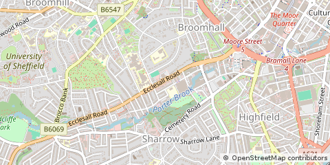 Map of Sheffield