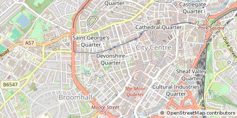 Map of Sheffield