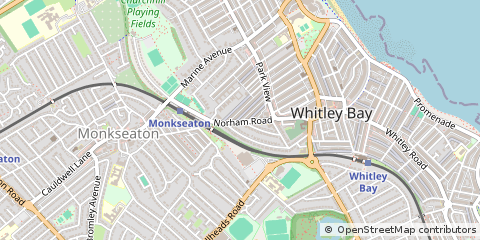 Map of Whitley BAY, Tyne and Wear