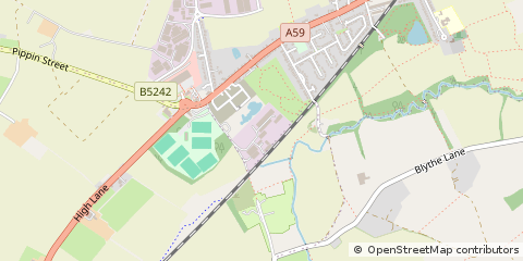 Map of Ormskirk, Lancashire