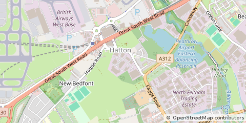 Map of Feltham, Middlesex