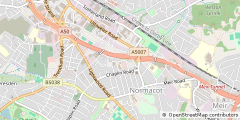 Map of Stoke-on-Trent, Staffordshire