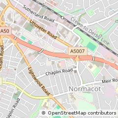 Map of Stoke-on-Trent, Staffordshire