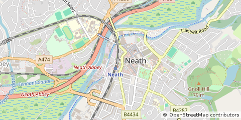Map of Neath, Neath Port Talbot