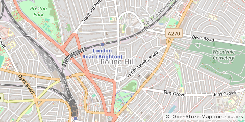 Map of Brighton, East Sussex
