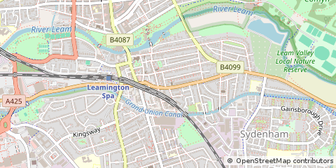 Map of Leamington SPA, Warwickshire