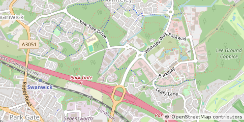 Map of Fareham, Hampshire