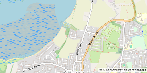 Map of Hayling Island, Hampshire