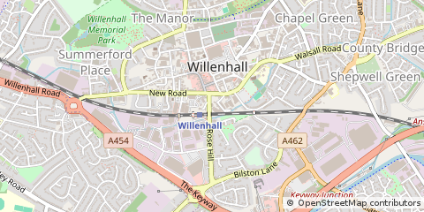 Map of Willenhall, West Midlands