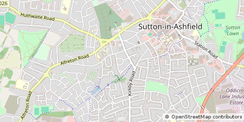 Map of Sutton-in-Ashfield