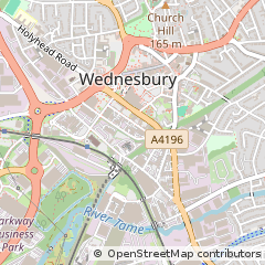 Map of Wednesbury, West Midlands