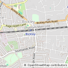 Map of Bickley, Kent