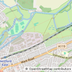 Map of Hertford, Hertfordshire