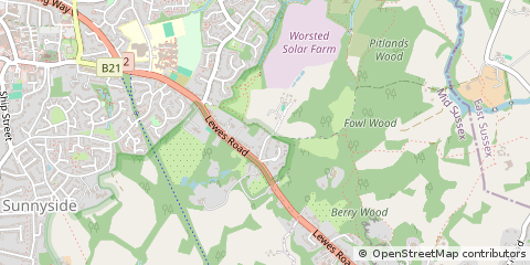 Map of East Grinstead, West Sussex