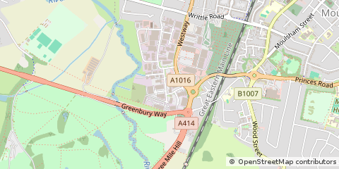 Map of Chelmsford, Essex