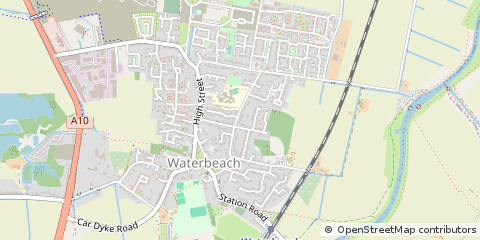 Map of Waterbeach, Cambridge