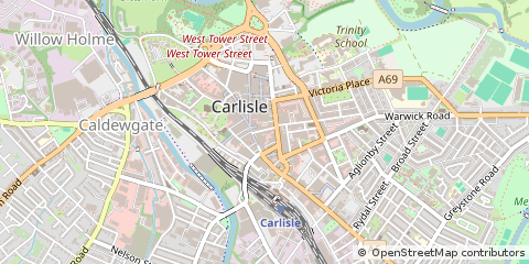 Map of Carlisle, Cumbria