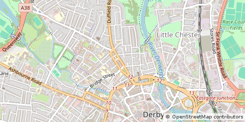 Map of Derby, Derbyshire