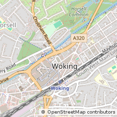 Map of Woking, Surrey