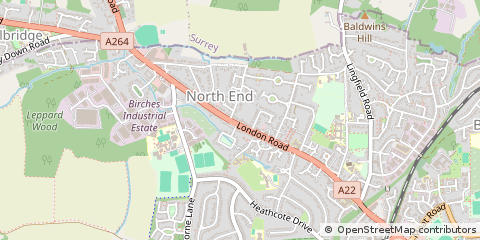Map of East Grinstead, West Sussex