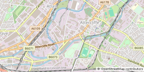 Map of South Yorkshire