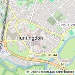 Map of Huntingdon, Cambridgeshire
