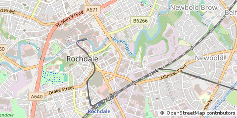 Map of Rochdale, Lancashire