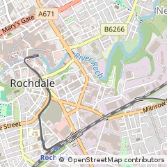 Map of Rochdale, Lancashire