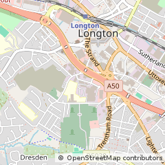 Map of Stoke on Trent, Staffordshire